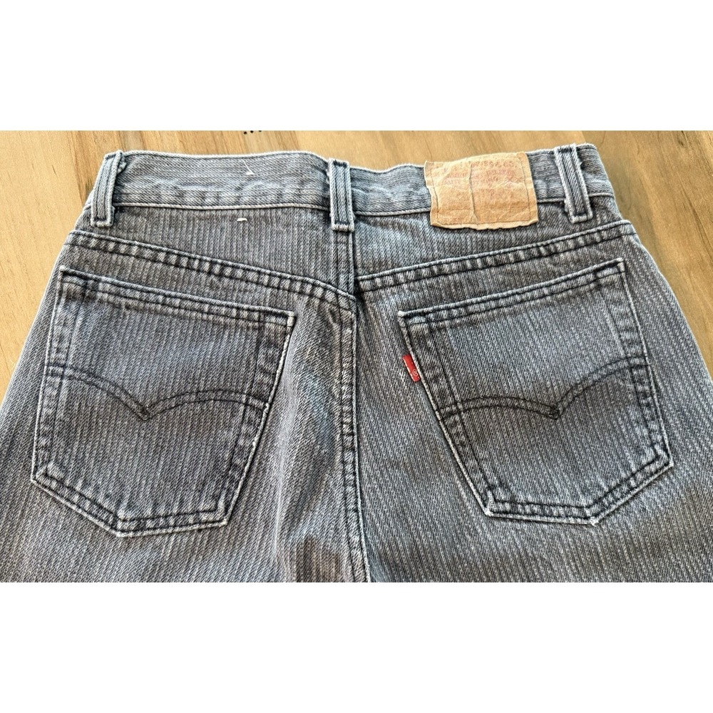 Vintage Levis 701 Womens Student Fit Charcoal Textured Tag 28x34 Actual 26x27 - Picture 7 of 15